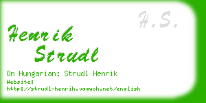 henrik strudl business card